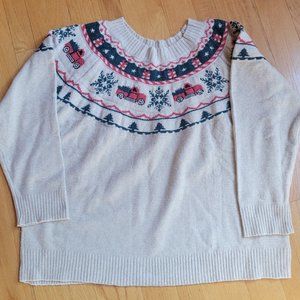 Maurices Plus Size 2x Fair Isle Sweater, Christmas Tree, Red Truck, Snowflake